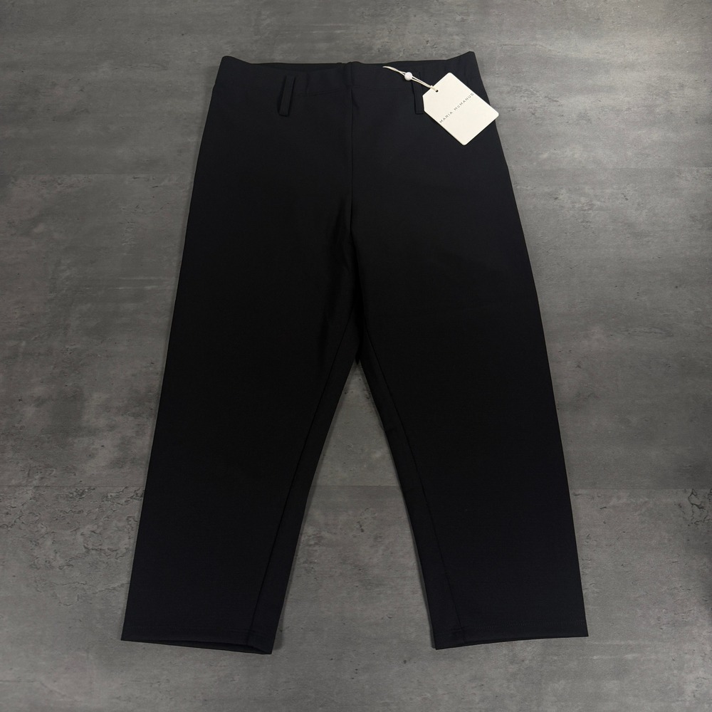 Maria McManus Capri Pant Women M Black High Waisted Biodegradable Nylon NEW $350